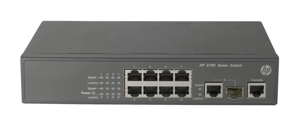 HP JD318A#ABA 3100 8 x Ports 10/100Base-TX + 1 x SFP Combo Layer-2 Managed Fast Ethernet Network Switch
