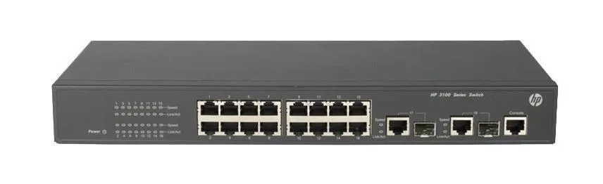 HP JD319A#ABA 3100 16-Ports 16x 10/100Base-T + 2x Combo Gigabit SFP Managed Rackmountable V2 EI Switch