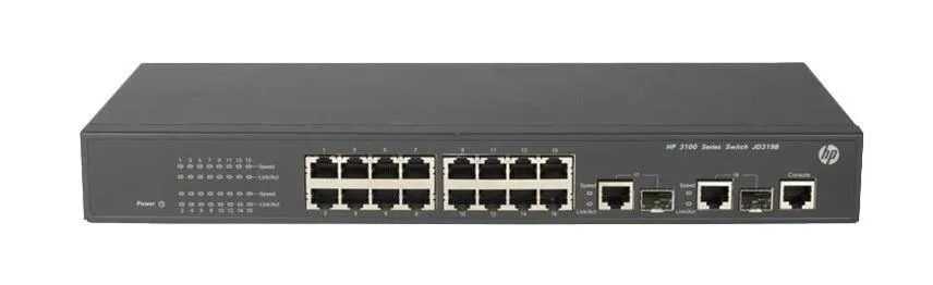 HP JD319B#ABB 3100 16 x Ports 10/100Base-T + 2 x SFP Combo Layer-2 Managed Fast Ethernet Network Switch