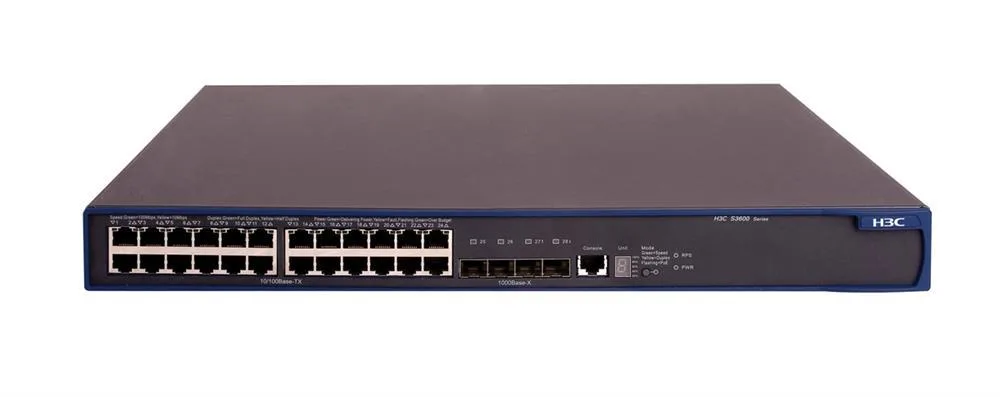 HP JD331A#ABA 3600-24 24-Ports 10/100/1000Base-T with 4x SFP (mini-GBIC) Stackable Managed Layer 4 Fast Ethernet EI Switch