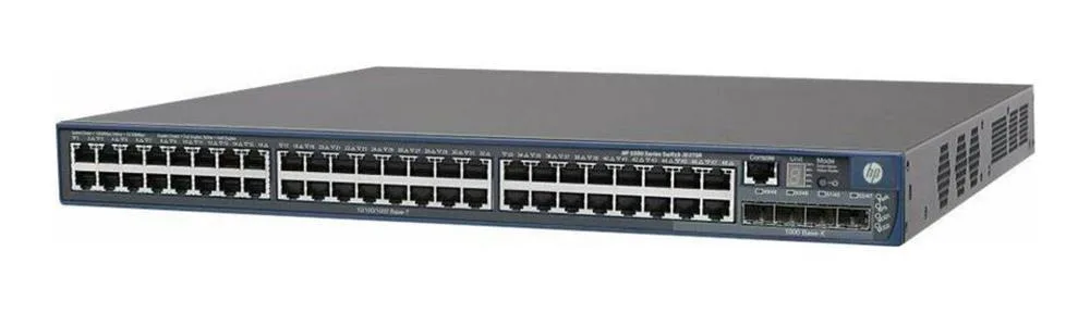 HP JD370A#ABA A5500-48G 48 x Ports 10/100/1000Base-T + 4 x SFP (mini-GBIC) Shared Layer-4 Managed Stackable Gigabit Ethernet Network Switch