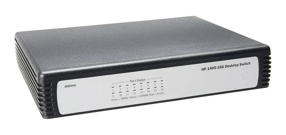 JD844AR - HP 1405-16G 16 x Ports 10/100/1000Base-T Layer-2 Unmanaged Gigabit Ethernet Network Switch