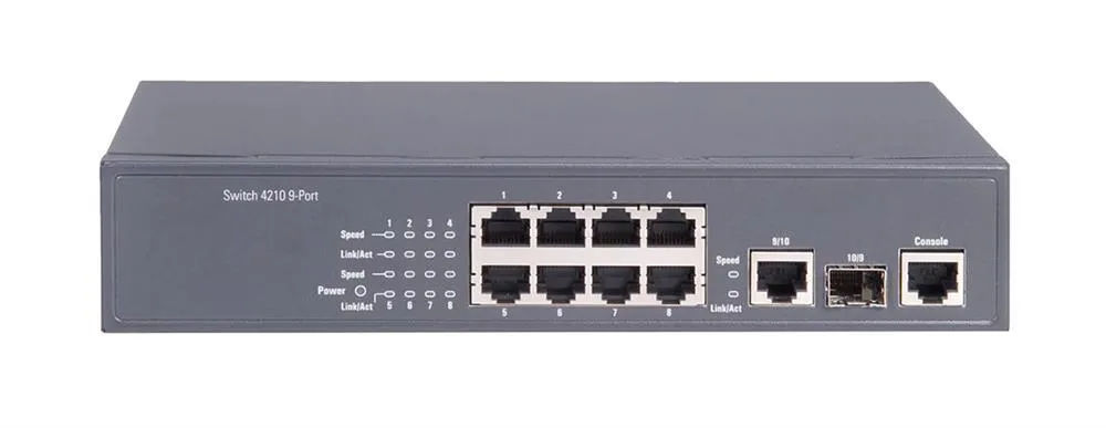 HP JE022A#ABB E4210-8 8-Port 10/100Base-TX, 1x SFP Combo (mini-GBIC) Manageable Ethernet Switch