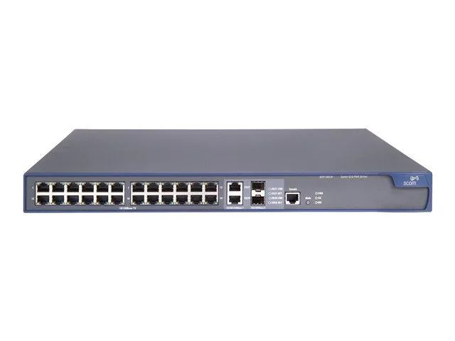 HP JE033A#ACC E4210-24-PoE 24-Port 10/100Base-TX, 2 x 10/100/1000Base-T with 2x SFP (mini-GBIC) Ethernet Switch