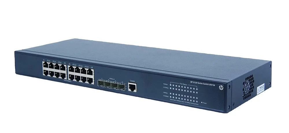 HP JE073A#ACC FlexNetwork 5120-16G 16 x Ports 10/100/1000Base-T + 4 x SFP Layer-4 Managed Gigabit Ethernet Network Switch