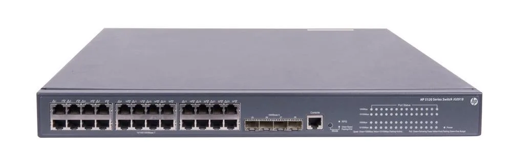 HP JG091B#ACC 5120-24G-PoE+ SI 24x 10/100/1000Base-T (PoE+) + 4x Gigabit SFP Managed 1U Rack-Mountable Switch