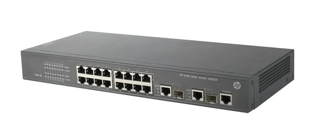 HP JG222A#ABB 3100 16 x Ports 10/100Bases-TX + 2 x SFP Layer-3 Managed Fast Ethernet Network Switch