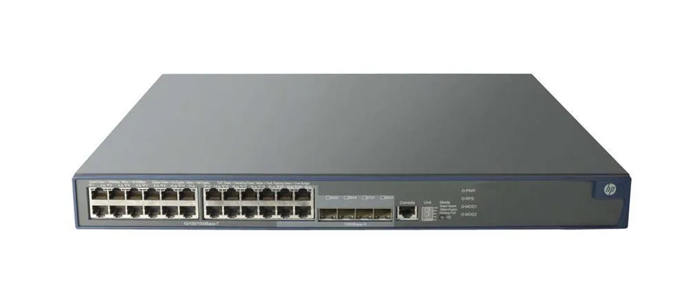 HPE JG245-61001 HP JG245-61001 A5120-24G EI 24 x Ports 10/100/1000 + 4 x Combo Gigabit SFP Rack-mountable Layer 3 Managed Gigabit Ethernet Network Switch