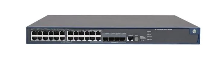 HPE JG250-61201 HP JG250-61201 A5500-24G EI 24xPorts 10/100/1000Base-T + 4xCombo Gigabit SFP Layer3 Managed Rack-mountable Gigabit Ethernet Network Switch