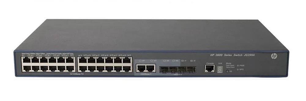 HP JG299A#ABA FlexNetwork 3600-24 v2 EI 24 x Ports 10/100Base-TX + 4 x SFP Layer-3 Managed Fast Ethernet Network Switch