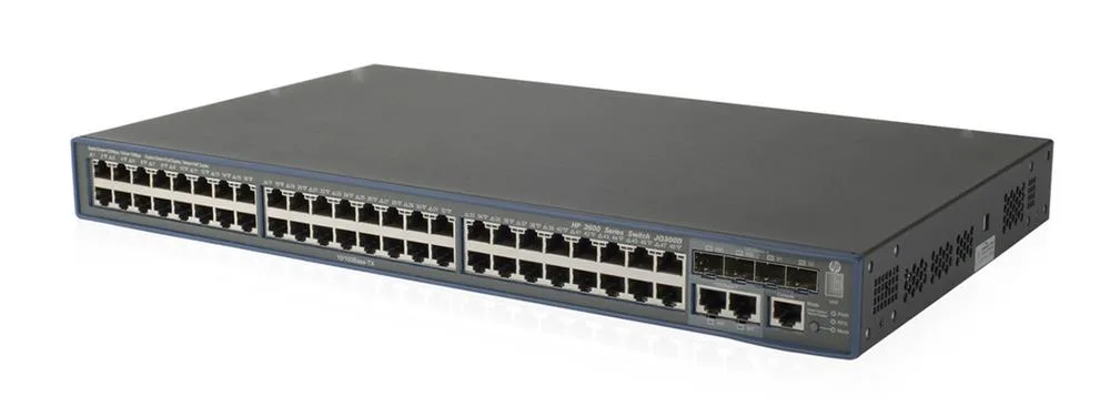 HP JG300B#ABA FlexNetwork 3600 48 x Ports 10/100Base-TX + 4 x SFP + 2 x Shared Layer-4 Managed Fast Ethernet Network Switch