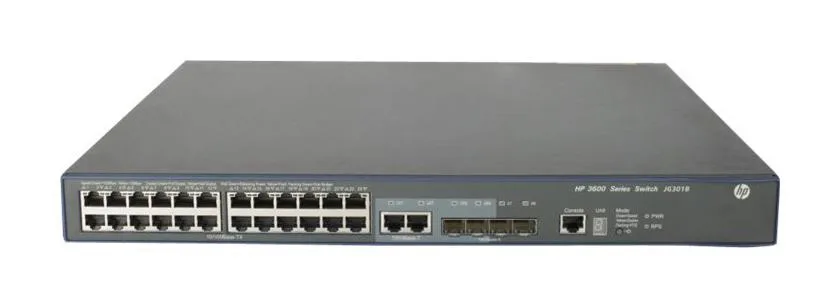 HP JG301B#ABB FlexNetwork 3600 PoE+ 24 x Ports 10/100Base-TX + 4 x SFP (mini-GBIC) + 2 x Shared Layer-3 Managed Gigabit Ethernet Network Switch