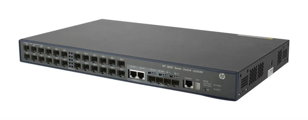 HP JG303B#ACC 3600-24-SFP v2 EI 24 x Ports 10/100Base-T + 4 x SFP + 2 x Shared Layer-4 Managed Fast Ethernet Network Switch