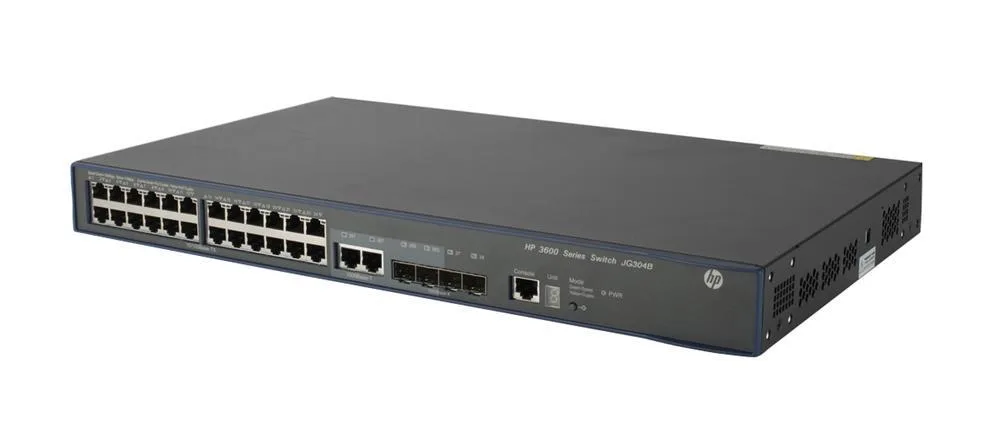 HP JG304B#ABB FlexNetwork 3600 24 V2 24 x Ports 10/100/1000Base-T + 4 x SFP + 2 x Shared Layer-4 Managed Gigabit Ethernet Network Switch