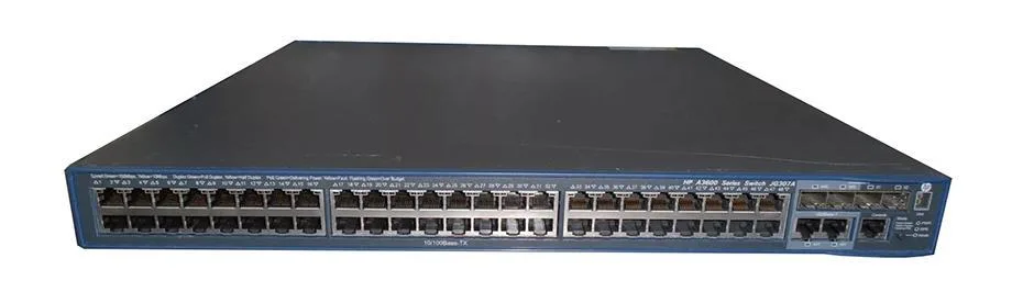 HP JG307A#ABA 3600-48-PoE+ 48-Ports + 4-Ports SFP (mini GBIC) 2-Ports 1000Base-T Managed Fast Ethernet Switch