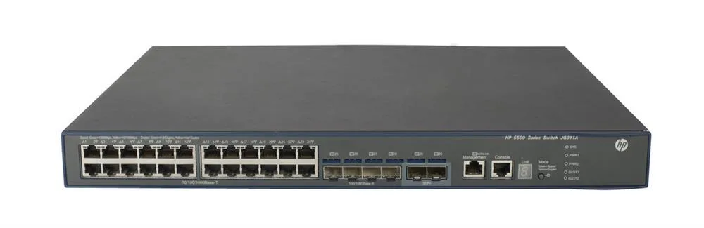 HP JG311A#ABB 5500-24G 24 x Ports 10/100/1000Base-T + 4 x SFP Layer-3 Managed Gigabit Ethernet Network Switch