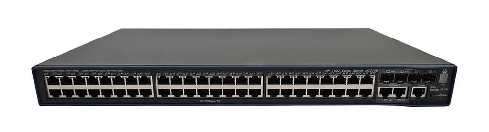 HPE JG315B#ABA 3100-48 V2 48 x Ports 10/100Base-TX + 2 x SFP combo + 2 x SFP Layer-3 Managed Fast Ethernet Network Switch
