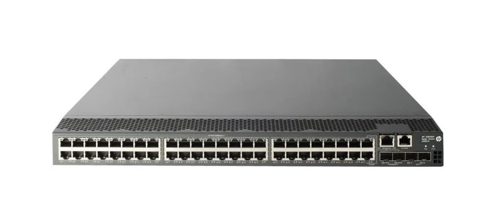 HPE JG316-61101 HP JG316-61101 FlexFabric 5830 Series 5830AF-48G 48 x Ports 10/100/1000Base-T + 2 x Dual Personality RJ-45/SFP Ports + 2 x SFP+ Ports Layer 3 Managed 1U Rack-mountable Gigabit Ethernet