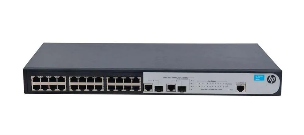 HP JG538A#ABA ProCurve 1910-24 24-Ports 10/100Base-T + 2-Ports 10/100/1000Base-T + 2-Ports SFP (mini-GBIC) Slots Layer 3 Managed Switch
