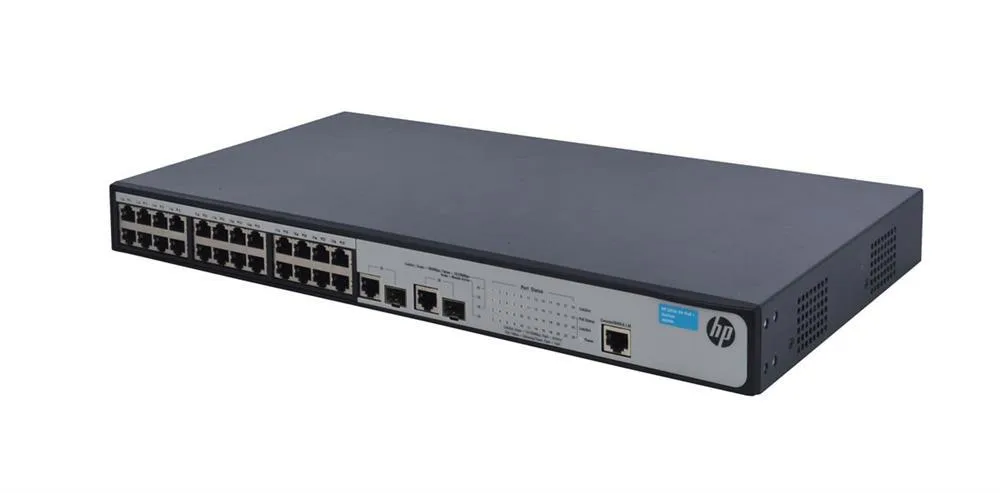 HP JG539A#ABA ProCurve 1910-24-PoE+ 24-Ports 10/100Base-T PoE+ + 2-Ports 10/100/1000Base-T + 2-Ports SFP (mini-GBIC) Slots Layer 3 Managed Switch