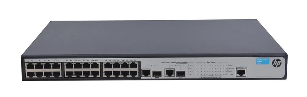 HP JG539AS#ABA ProCurve 1910-24-PoE+ 24-Ports 10/100Base-T PoE+ + 2-Ports 10/100/1000Base-T + 2-Ports SFP (mini-GBIC) Slots Layer 3 Managed Switch