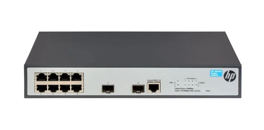 HP JG920A#ABB OfficeConnect 1920-8G 8-Ports 10/100/1000 (PoE+) with 2 Gigabit SFP Layer-3 Managed Gigabit Ethernet Switch