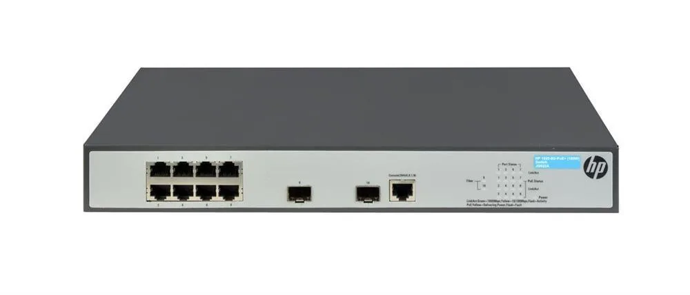 HP JG922A#ABB OfficeConnect 1920-8G-PoE+ 8 x Ports 10/100/1000Base-T + 2 x SFP Layer-3 Managed Gigabit Ethernet Network Switch