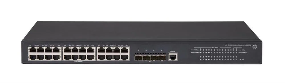 HP JG932A#ABA FlexNetwork 5130-24G 24 x Ports 10/100/1000Base-T + 4 x SFP+ Layer-3 Managed Gigabit Ethernet Network Switch