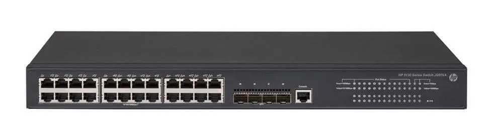 HPE JG977-61001 HP JG977-61001 Flex Network 5130 Series 5130-24G-PoE+-4SFP+ 24 x RJ-45 Ports PoE+ 10/100/1000Base-T + 4 x SFP+ Ports Layer 3 Managed Rack-mountable Gigabit Ethernet Network Ei Switch.