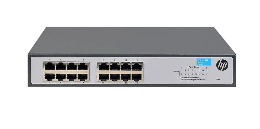 HP JH016A#ABA Office Connect 1420-16G 16 x Ports 10/100/1000Base-T + Layer-2 Unmanaged Gigabit Ethernet Network Switch