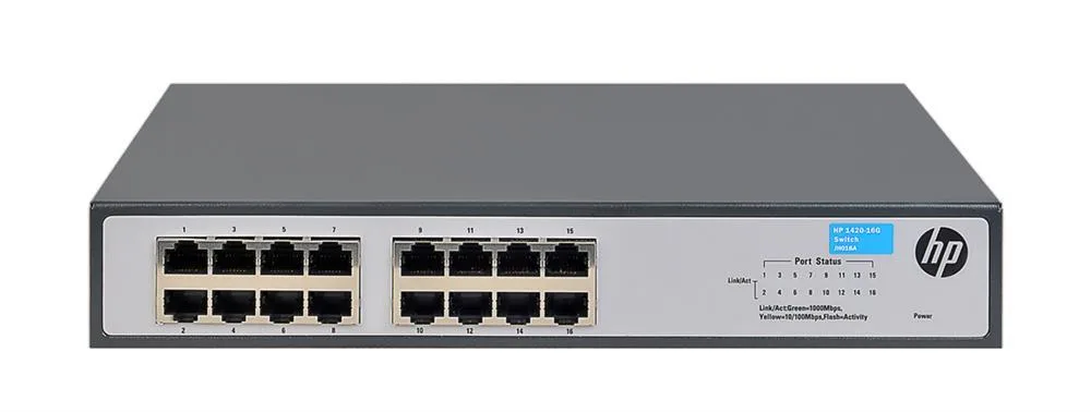HP JH016A#ABB OfficeConnect 1420-16G 16-Ports 10/100/1000Base-T Unmanaged Gigabit Ethernet Rack-Mountable Switch