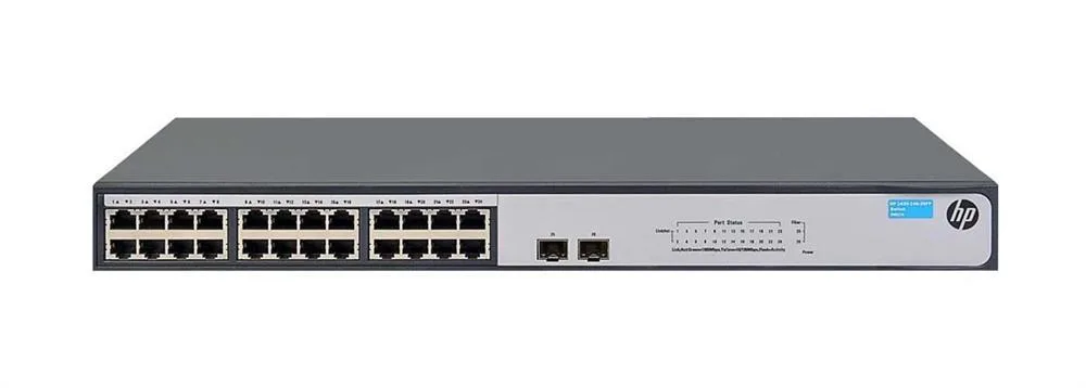 HP JH017A#ABB 1420-24G-2SFP 24-Ports 10/100/1000Base-T 2 x 1 Gigabit Ethernet Unmanaged Rack-Mountable Switch