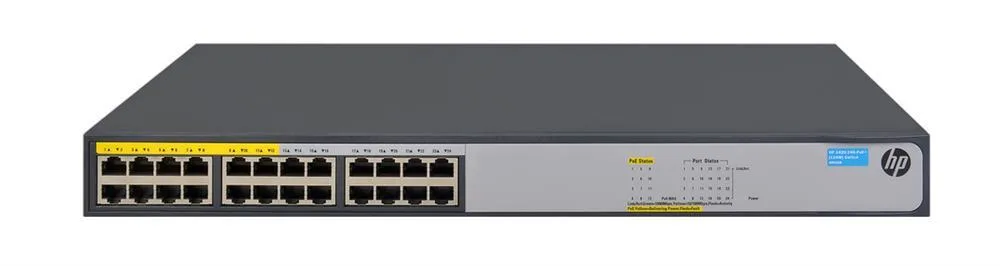 HP JH019A#AC3 OfficeConnect 1420-24G-PoE+ 24-Ports 24 x 10/100/1000 (PoE+) Gigabit Ethernet Unmanaged Rack-Mountable Switch