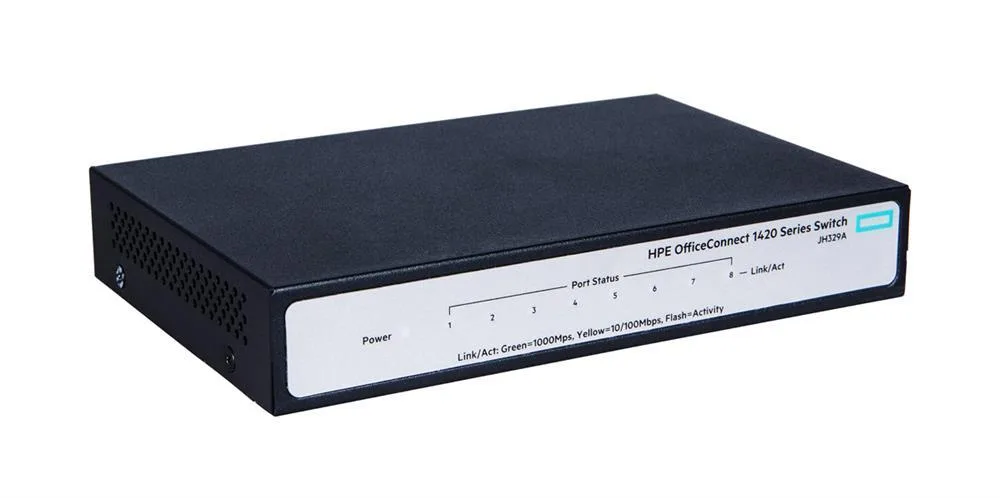 HPE JH329A#ACC OfficeConnect 1420 8G 8 x Ports 10/100/1000Base-T Layer-2 Unmanaged Gigabit Ethernet Network Switch