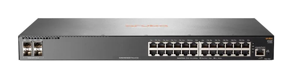 Aruba JL253A#ABB 2930F 24 x Ports 10/100/1000Base-TX + 4 x SFP+ Layer-3 Managed Gigabit Ethernet Network Switch
