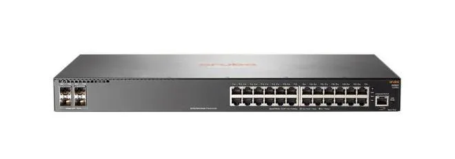 Aruba JL253A#B2C 2930F 24 x Ports 10/100/1000Base-TX + 4 x SFP+ Layer-3 Managed Gigabit Ethernet Network Switch
