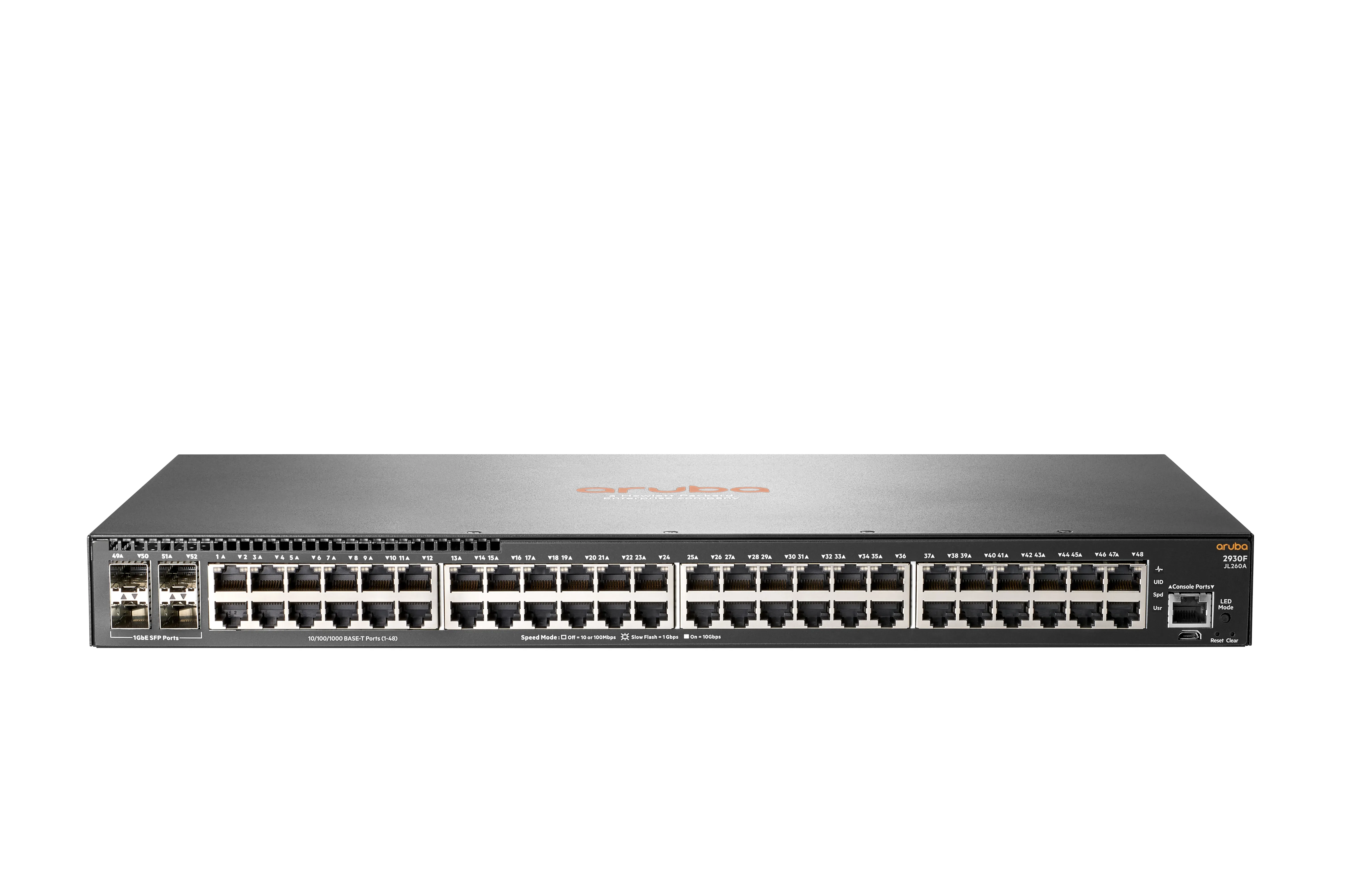 HPE JL260AR Aruba 2930F 48G 48x RJ-45 Ports 10/100/1000Base-T + 4x SFP Uplink Ports Layer3 Managed 1U Gigabit Ethernet Switch