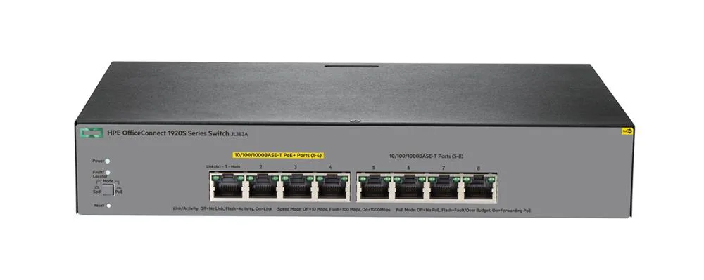 HPE JL383A#ABB OfficeConnect 1920S PoE+ 8 x Ports 10/100/1000Base-T + 4 x SFP Gigabit Ethernet Network Switch
