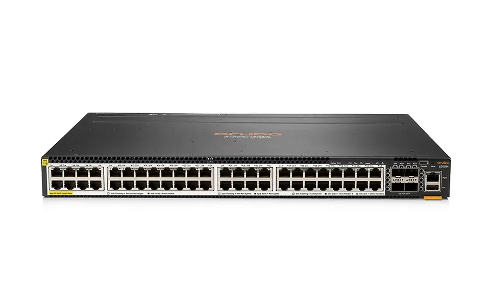 Aruba JL659A#ABA 6300M POE 48 x Ports 10/100/1000Base-T + 4 x SFP Layer 3 Managed Gigabit Ethernet Switch