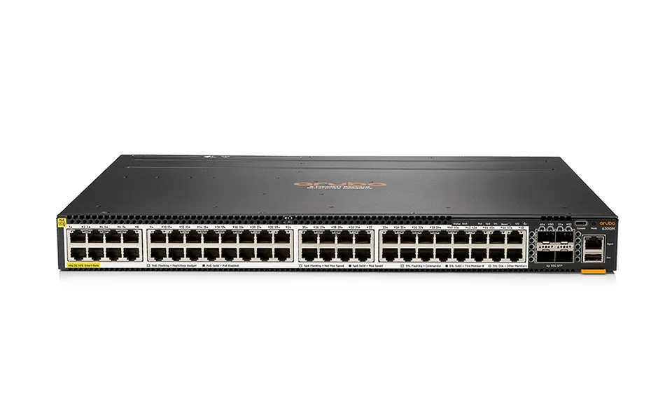 JL659A - Aruba 6300M POE 48 x Ports 10/100/1000Base-T + 4 x SFP Layer 3 Managed Gigabit Ethernet Switch