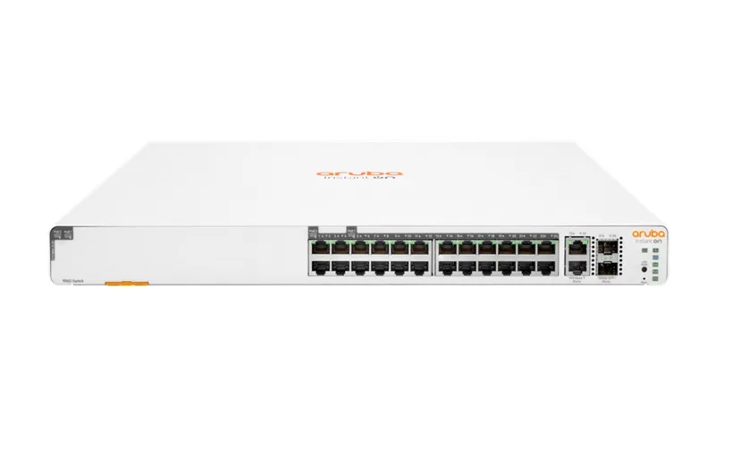 HPE JL807-61101 Instant On 1960-24G 24-Ports 10/100/1000Base-T PoE (CL4 and CL6) 2-Ports 10GbE SFP+ 2-Ports 10GBase-T Layer 2 Smart-Managed GbE Network Switch