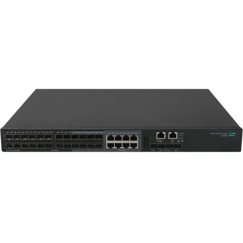 HPE JL826-61001 FlexNetwork 5140-24G-SFP 24-Ports SFP 8x Dual-Personality Ports 4-Ports SFP+ 10GbE 1x RJ-45 Serial Console Port 2x Power Supply Slots Layer 3 Managed 1U Rack-Mountable Gigabit Ethernet
