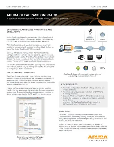 JZ466AAE - Aruba ClearPass Onboard Subscription License 2500 User 5Year