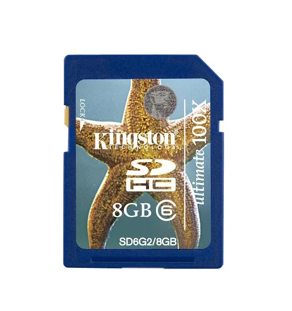 Kingston K-SD6G2/8GB 8GB Class 6 SDHC Flash Memory Card