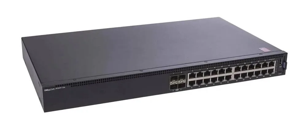 Dell K0FGC PowerSwitch N1124T-ON 24x Ports 10/100/1000Base-T 4x SFP+ Ports Layer 2 Managed 1U Rack-Mountable GbE Network Switch