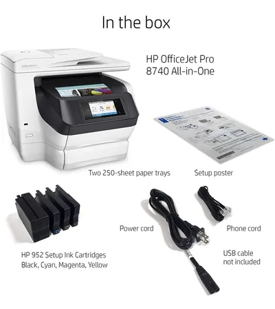 HP K7S42A#B1H OfficeJet Pro 8740 InkJet All-in-One Printer