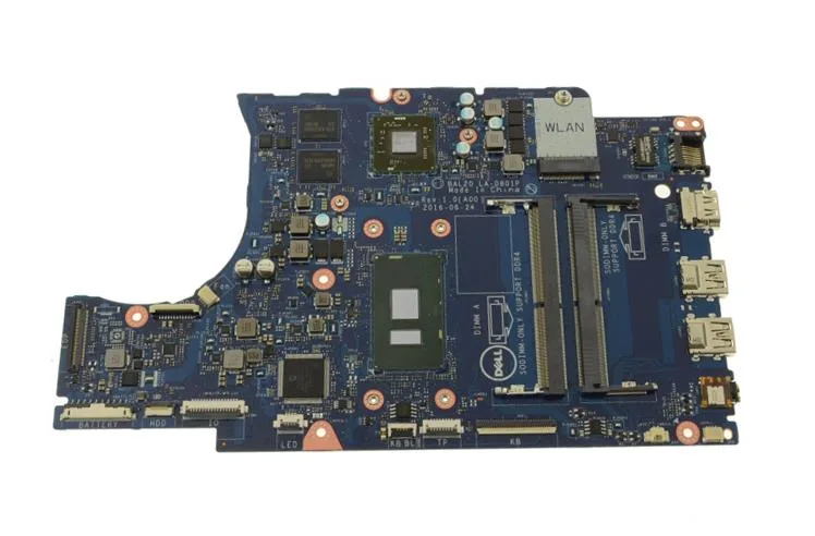 KFWK9 - Dell System Board (Motherboard) with Intel I7-7500U 2.7GHz CPU for Inspiron 15 5567 Laptop