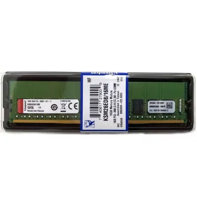 Kingston KSM26ES8/16HA 16GB PC4-21300 DDR4-2666MHz ECC Unbuffered CL19 UDIMM 1.2V Single-Rank Memory Module