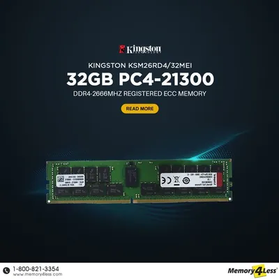 Kingston KSM26RS8/8HCI 8GB PC4-21300 DDR4-2666MHz ECC Registered CL19 RDIMM 1.2V Single-Rank Memory Module (Hynix C IDT)