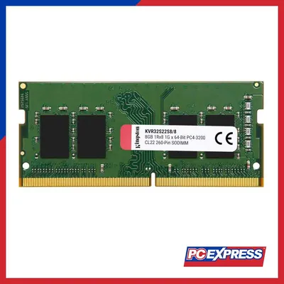 Kingston KSM32SES8/8MR 8GB PC4-25600 DDR4-3200MHz ECC Unbuffered CL22 SoDIMM 1.2V Single-Rank Memory Module